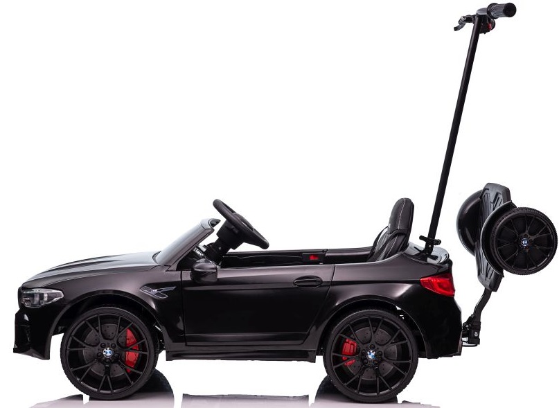 Coche a bateria BMW M5 12V con plataforma para padres lacado en negro Coches electricos y motos para ninos a bateria 12v con mando RC quads infantiles tractores infantiles camiones para ninos